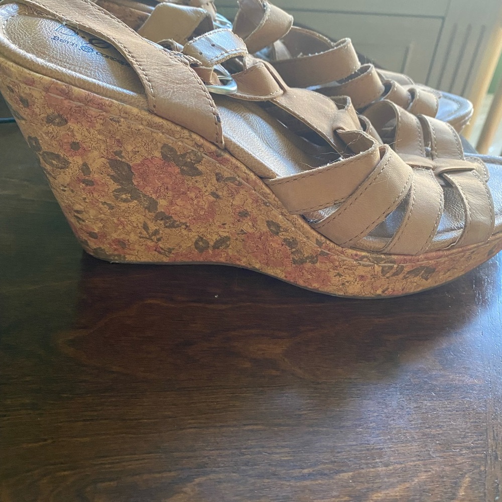 Born Concept Floral Wedge Sandals